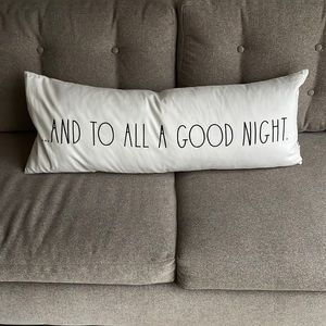Rae Dunn down feather pillow…. AND TO ALL A GOOD NIGHT